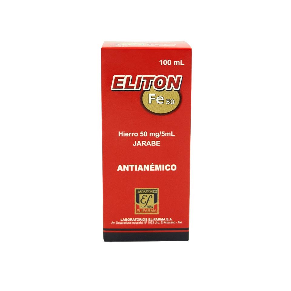 Eliton Fe50 Jarabe Fco X 100ml Boticas Pao